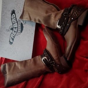 "Rodondo" Freebird by Steven Brown leather, tall boots. Built to last!!